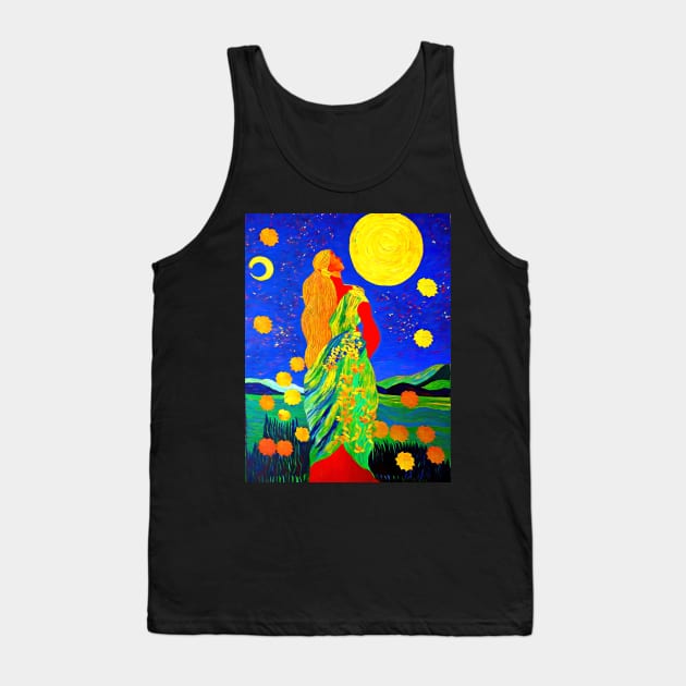 Goddess of the Autumn Equinox Tank Top by secretgardener